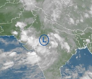 Low pressure over India