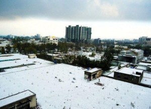 Lahore hailstorm in February 2011