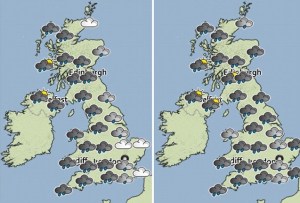 Courtesy Daily Mirror - Conditions on Monday and Tuesday 