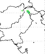 Isolated heavy downpour possible (shown in green)