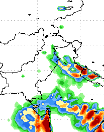 June 11 till June 18, probability of 100 mm rainfall in North