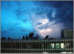 Karachi's thunderstorm in August 2006