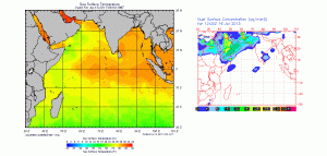 Indian Ocean and Dust cloud image