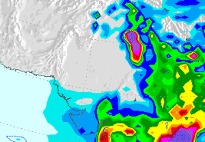 FIFTH SPELL - COLA shows  heavy downpour moving into central Punjab