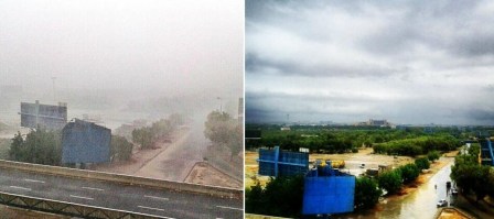 During Storm and After Storm - Courtesy Twitter